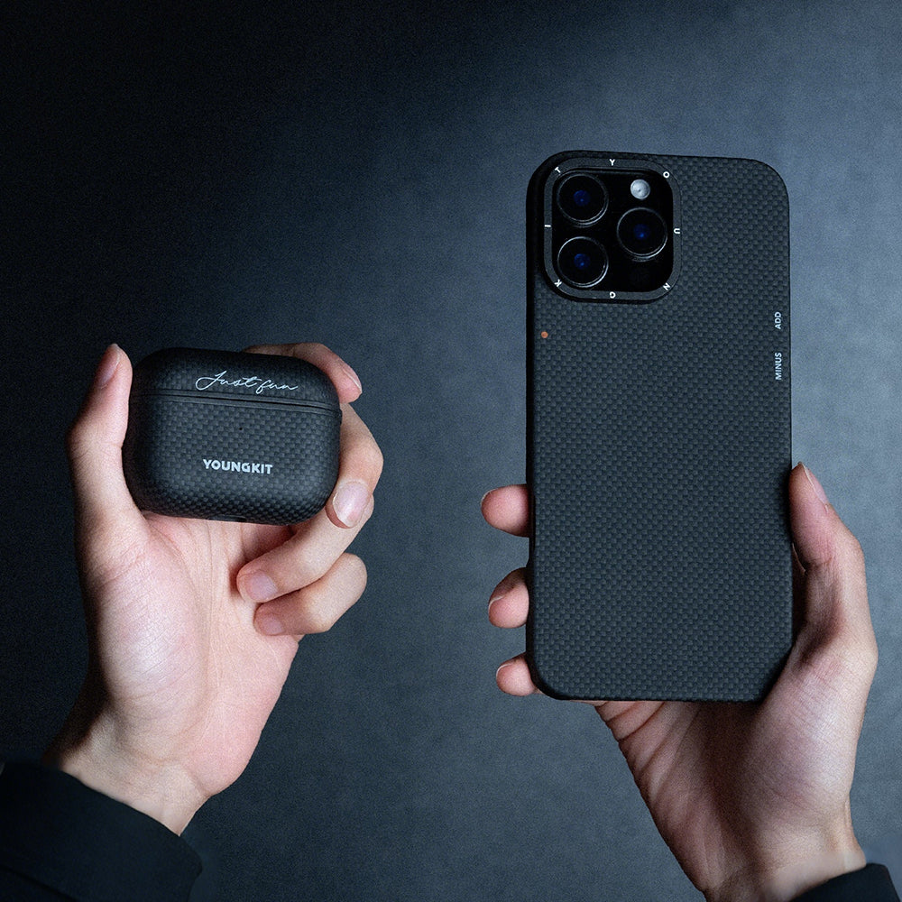 Youngkit 1500D Kevlar Extreme Wing Serisi Airpods Pro 2 Aramid Fiber M-safe Kılıf Youngkit 1500D Kevlar Extreme Wing Serisi Airpods Pro 2 Aramid Fiber M-safe Kılıf